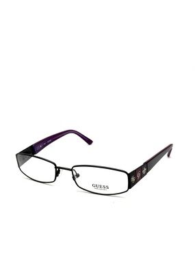 NWT GU1648 Black/purple  Guess Eyewear metal eyeglasses Size 53mm 18mm 135mm